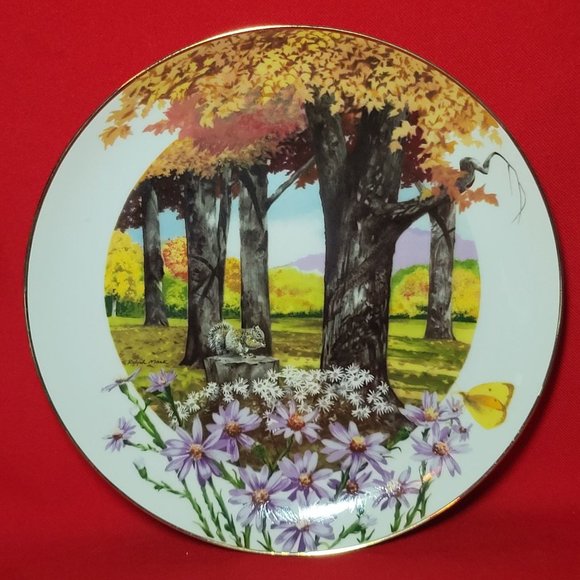 VTG Decorative Plate Royal Windsor Frost Aster Wildflowers of the South - Picture 1 of 12